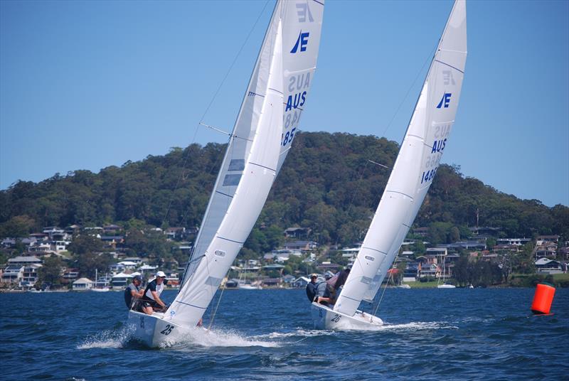First Tracks leading the way - Etchells 2023 NSW Championship day 2 photo copyright Glen Hickey taken at Gosford Sailing Club and featuring the Etchells class