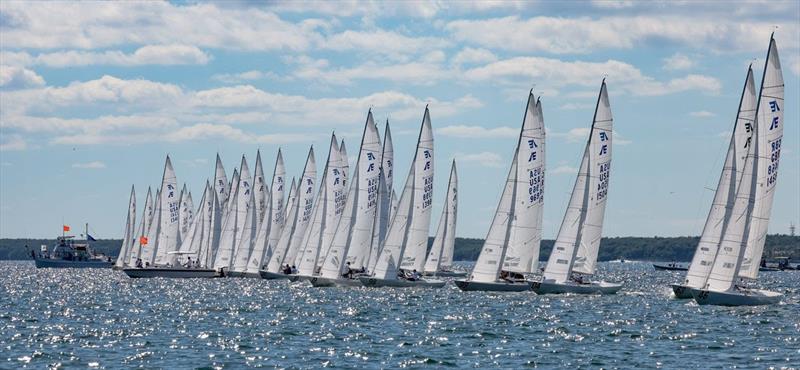 56 boats, the most so far this season took to the line in Miami - 2022/2023 Etchells Biscayne Bay Series - Mid-Winter East Regatta photo copyright Nic Brunk taken at Biscayne Bay Yacht Club and featuring the Etchells class