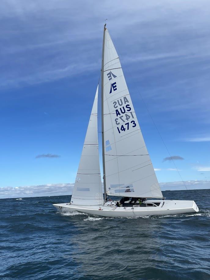 Fumanchu2 - Mark Roberts with Ben Lamb and Jake Newman - on day two of the Etchells Victorian State Championship photo copyright Laura Thomson / RBYC taken at Royal Brighton Yacht Club and featuring the Etchells class
