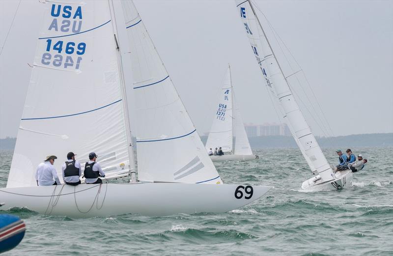 Lifted (right) wins the Etchells North American Championship photo copyright Nic Brunk taken at Coral Reef Yacht Club and featuring the Etchells class