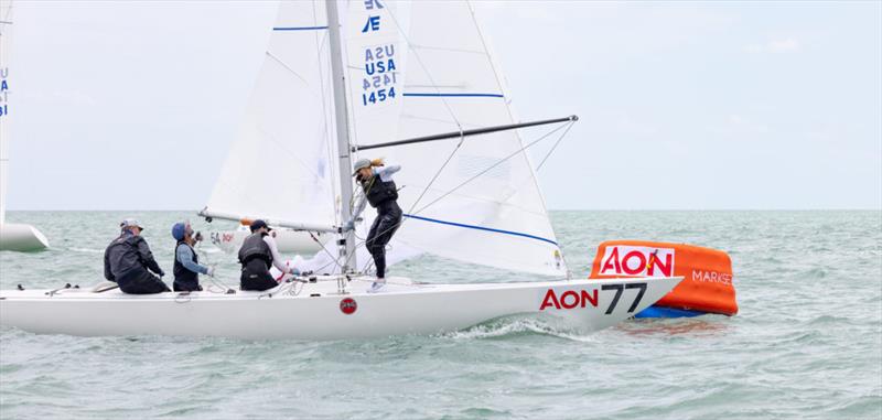 AON 2023 Etchells Worlds at Miami day 3 photo copyright Nic Brunk taken at Shake-A-Leg Miami and featuring the Etchells class