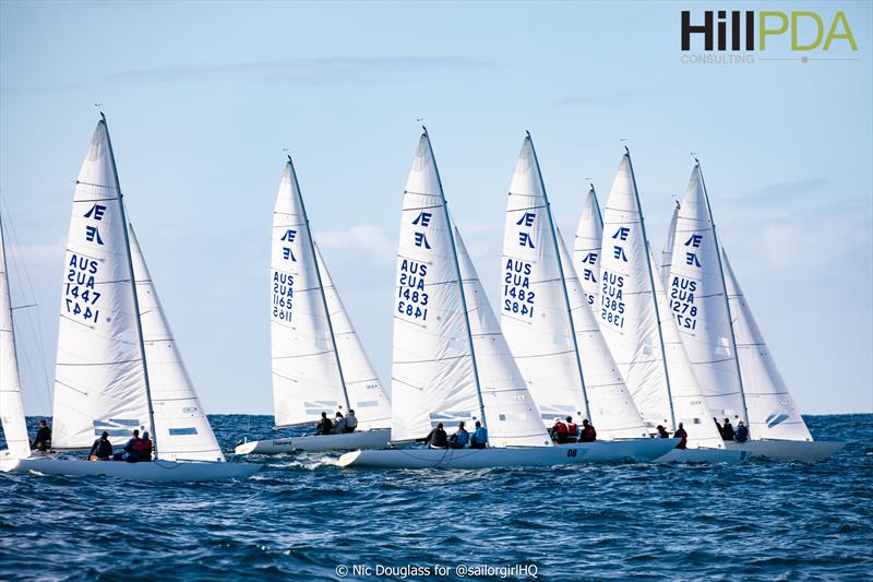 Tight racing as always on Etchells Gold Coast Championship Day 1 photo copyright Nic Douglass for @sailorgirlhq taken at Southport Yacht Club, Australia and featuring the Etchells class
