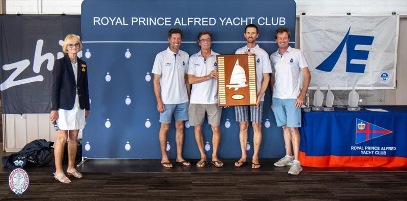 Etchells NSW State Championship 2024 - Acting Commodore (Vice Commodore) Julia Hornsby, Mal Page, Mark Thornburrow, Julian Plante, Nathan Wilmot photo copyright Brendan Rourke / RPAYC taken at Royal Prince Alfred Yacht Club and featuring the Etchells class