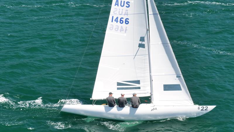 Etchells NSW State Championship 2024 - Hampton and Tango did not have the best final day photo copyright Terry Calley for Hippodrone taken at Royal Prince Alfred Yacht Club and featuring the Etchells class