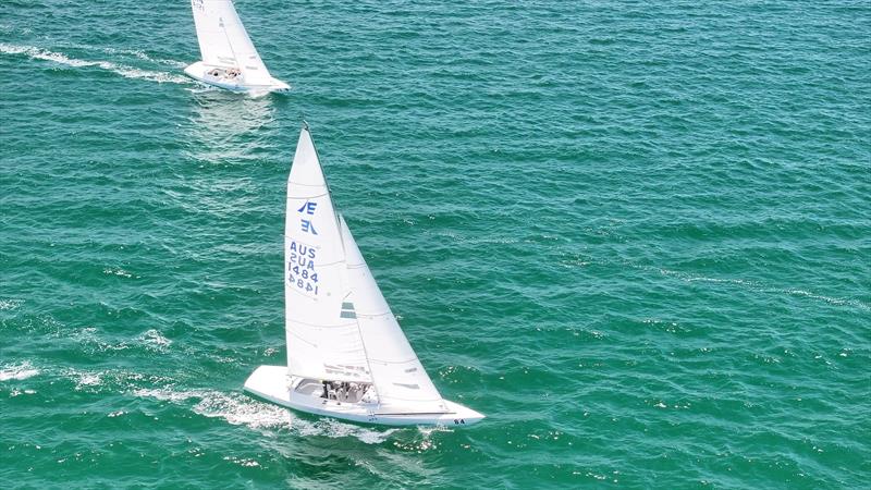 Etchells NSW State Championship 2024 - Martin Hill and the Lisa Rose team finished second photo copyright Terry Calley for Hippodrone taken at Royal Prince Alfred Yacht Club and featuring the Etchells class