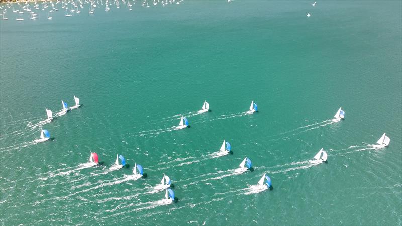 Etchells NSW State Championship 2024 - Super high fleet shot photo copyright Terry Calley for Hippodrone taken at Royal Prince Alfred Yacht Club and featuring the Etchells class