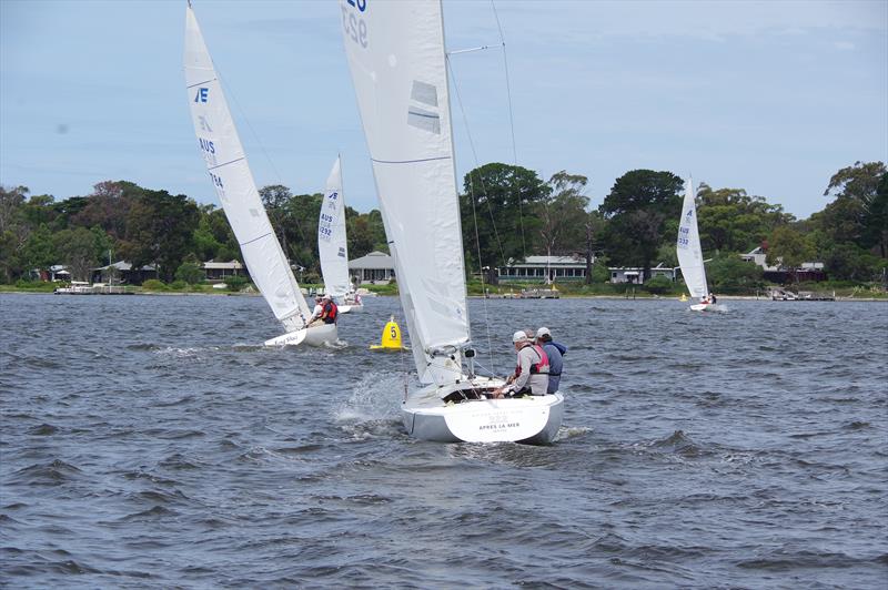 Apres La Mer has on board one of the best sailors in the Metung Yacht Club photo copyright Jeanette Severs taken at Metung Yacht Club and featuring the Etchells class