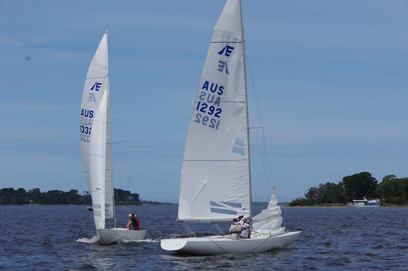 There will be family rivalry between Come Monday and AUS1292 for a podium finish photo copyright Jeanette Severs taken at Metung Yacht Club and featuring the Etchells class