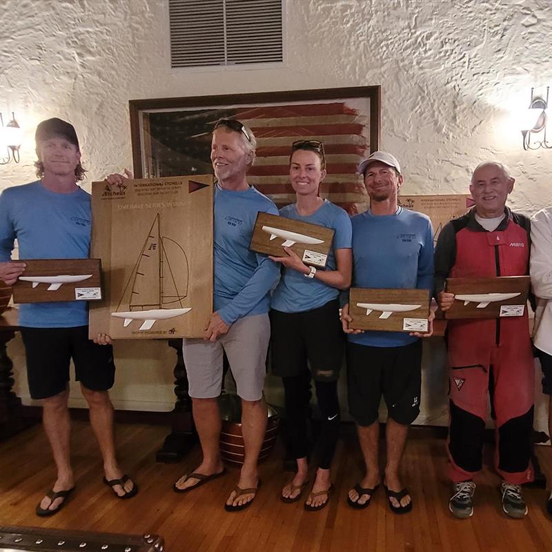 Lifted Trophy winners - Etchells Biscayne Bay Winter Series photo copyright Etchells North American Class taken at Biscayne Bay Yacht Club and featuring the Etchells class