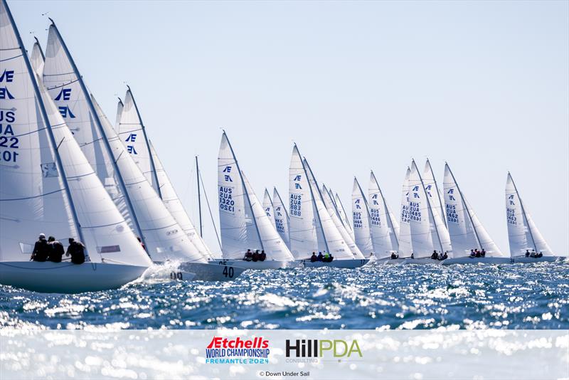 Race 9 Start on day 5 of the 2024 Etchells World Championships - photo © Suellen Hurling for Live Sail Die and Down Under Sail