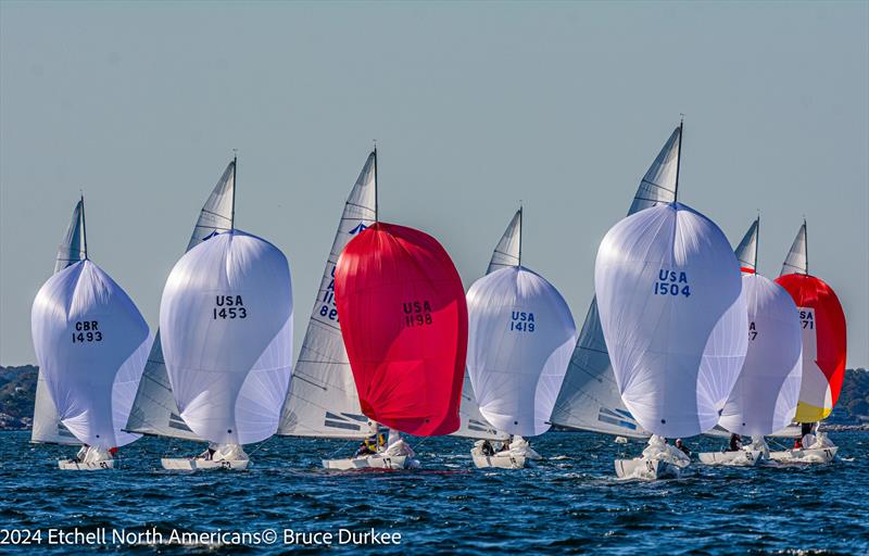 Etchells North Americans at Marblehead photo copyright Bruce Durkee taken at Corinthian Yacht Club of Marblehead and featuring the Etchells class