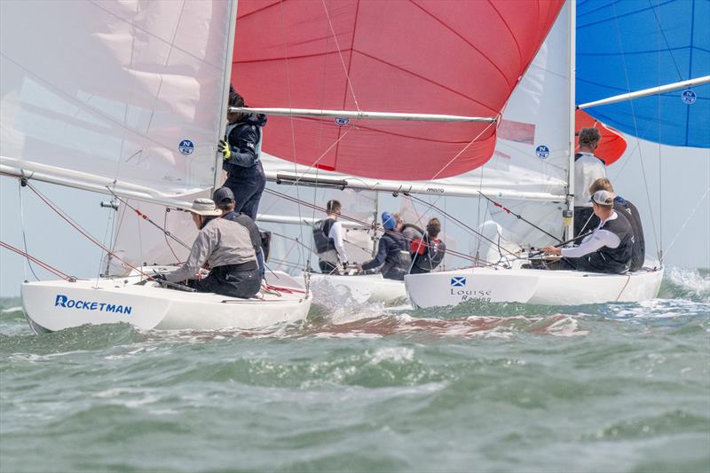 Southampton Solent University student Jessye Opoku-Ware sailing in the Etchells class photo copyright PKC Media taken at  and featuring the Etchells class