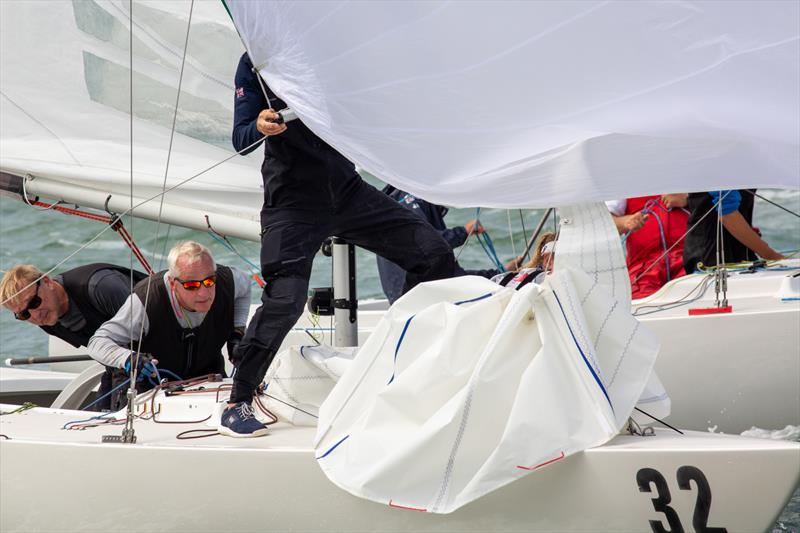 Etchells fleet on Day 7 of Cowes Week 2025 photo copyright Martin Augustus / www.sailingimages.co.uk taken at Cowes Combined Clubs and featuring the Etchells class