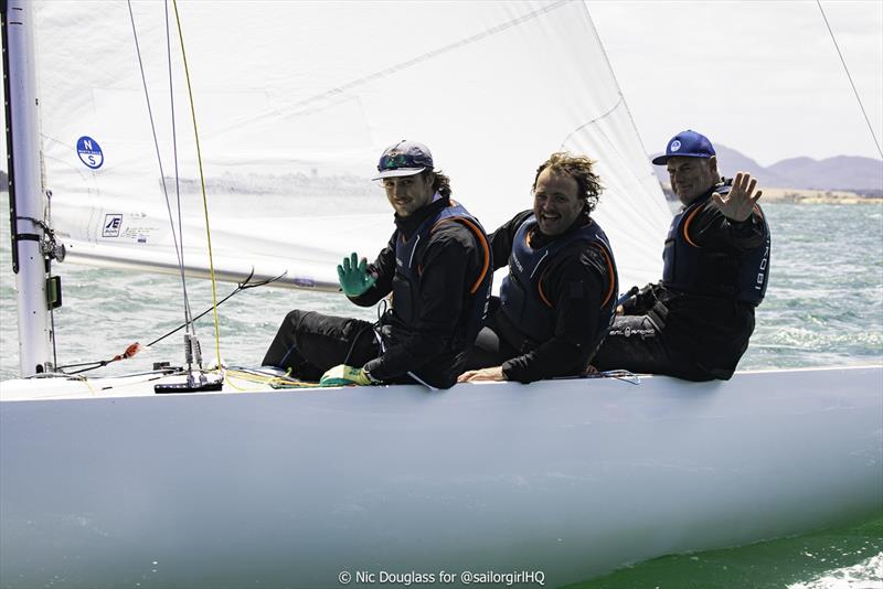 Happy campers on First Tracks - TLC Healthcare Etchells Australasian Summer Championship photo copyright Nic Douglass @SailorGirlHQ taken at Royal Geelong Yacht Club and featuring the Etchells class