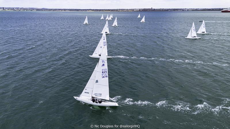 Triad2020 AUS1478 was fast upwind today - TLC Healthcare Etchells Australasian Summer Championship - photo © Nic Douglass @SailorGirlHQ
