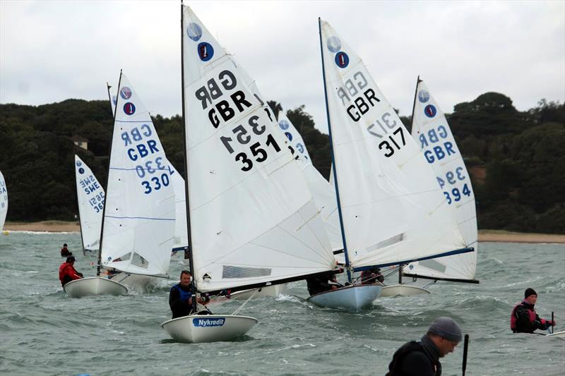 High winds on day 1 of the Europe Nationals at Highcliffe photo copyright Sarah Desjonqueres taken at Highcliffe Sailing Club and featuring the Europe class