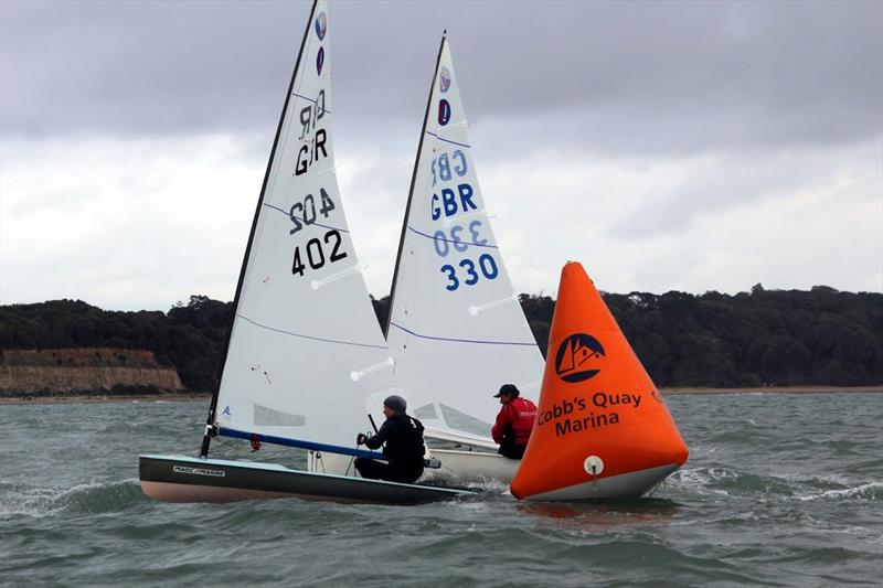 High winds on day 1 of the Europe Nationals at Highcliffe photo copyright Sarah Desjonqueres taken at Highcliffe Sailing Club and featuring the Europe class