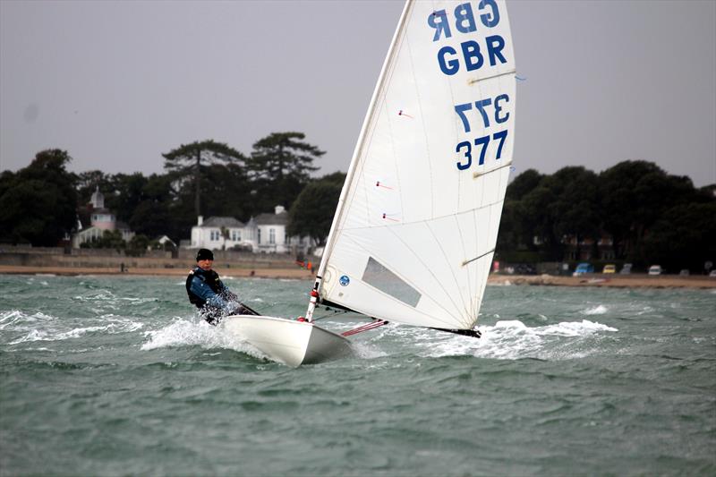 High winds on day 1 of the Europe Nationals at Highcliffe photo copyright Sarah Desjonqueres taken at Highcliffe Sailing Club and featuring the Europe class