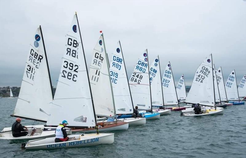 A light wind start on on Day 2 at the 2021 UK Europe National Championships - photo © Linus Etchingham