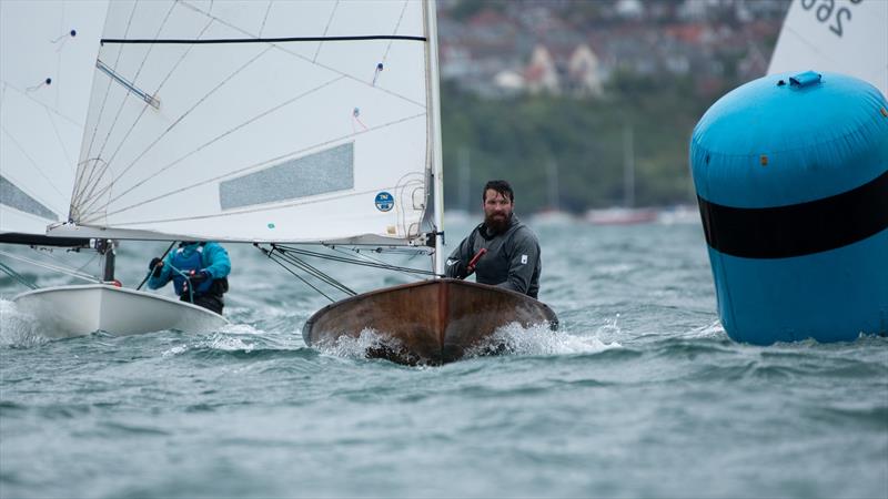 Alex Watts racing his newly refurbished wooden boat on Day 1 at the 2021 UK Europe National Championships - photo © Linus Etchingham