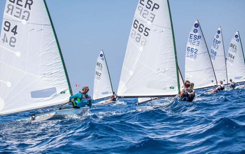 Europe Class Open Week fleet photo copyright Laura Carrau taken at Club Nautico El Balis and featuring the Europe class