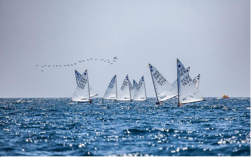 Europe World Championship at CN El Balís photo copyright Laura Carrau taken at Club Nautico El Balis and featuring the Europe class