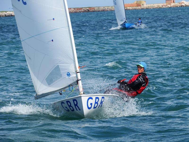 Europe sailing in Portland Harbour photo copyright Will Loy taken at Weymouth & Portland Sailing Academy and featuring the Europe class