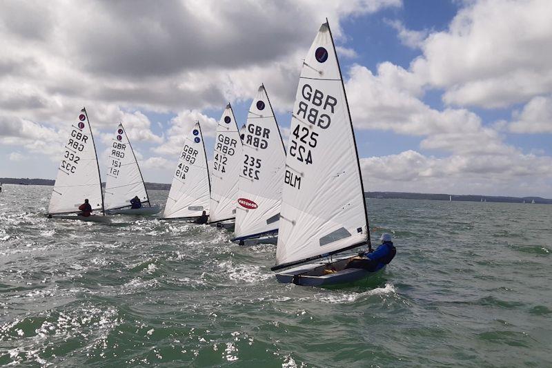 Europe open meeting at Stokes Bay photo copyright Carl Downing taken at Stokes Bay Sailing Club and featuring the Europe class