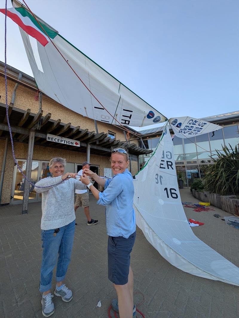 All set for the Europe Masters & Youth Championships at Hayling Island photo copyright Andre Ozanne taken at Hayling Island Sailing Club and featuring the Europe class