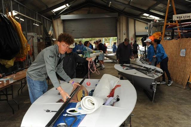 Europe Youths measuring at Hayling Island - photo © Mike Partridge TV