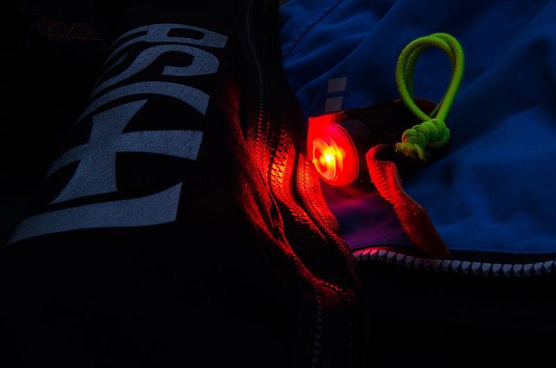 Exposure SpotMe Red on a Lifejacket - photo © Exposure Lights