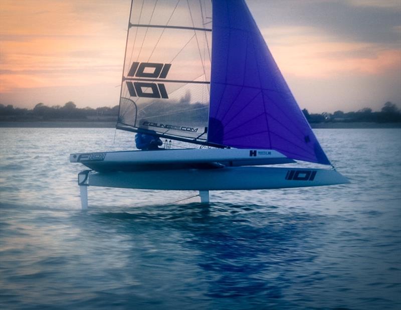 The F101 foiling trimaran photo copyright Sportsboatworld.com taken at  and featuring the F101 class