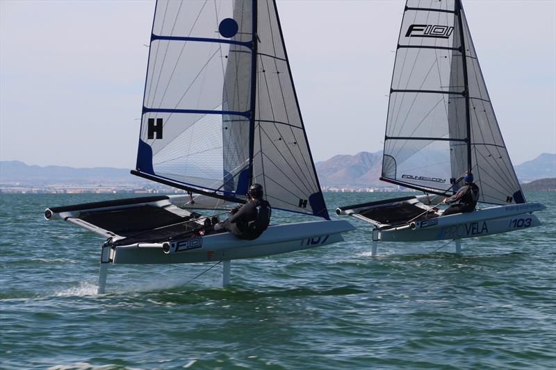 Close racing on the foils photo copyright Foiling World taken at  and featuring the F101 class