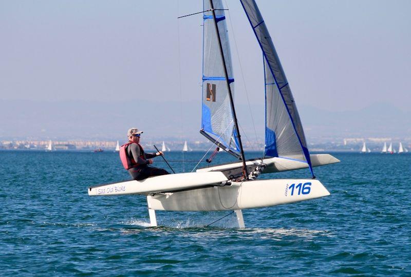 Jerry Hill at the F101 End of season Tribal Gathering at Mar Menor photo copyright Foiling World taken at  and featuring the F101 class
