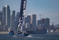 The United States SailGP Team skippered by Rome Kirby training on their F50 catamaran during their first planned practice session. Race 2 Season 1 SailGP event in San Francisco, California, United States. 22 April 