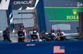 The United States SailGP Team skippered by Rome Kirby training on their F50 catamaran during their first planned practice session. Race 2 Season 1 SailGP event in San Francisco, California, United States. 22 April 