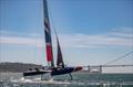 The Great Britain SailGP Team training in the Bay ahead of Race 2 Season 1 SailGP event in San Francisco,