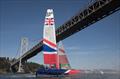 The Great Britain SailGP Team training in the Bay ahead of Race 2 Season 1 SailGP event in San Francisco,