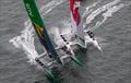 Australia luffs Japan - . Race Day 2 Event 2 Season 1 SailGP event in San Francisco