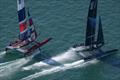 © Thomas Lovelock/SailGP An aerial view of Great Britain SailGP Team New Zealand SailGP Team in action on Race Day 2 during Great Britain SailGP, Event 3, Season 2 in Plymouth, Great Britain 18 July © Thomas Lovelock/SailGP
