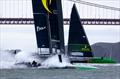 Australia SailGP Team helmed by Tom Slingsby take a tight corner on Race Day 2 of San Francisco SailGP