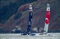 USA SailGP Team helmed by Jimmy Spithill and Japan SailGP Team helmed by Nathan Outterridge racing in the Grand Final on Race Day 2 of San Francisco SailGP, Season 2