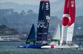 USA SailGP Team helmed by Jimmy Spithill and Japan SailGP Team helmed by Nathan Outterridge racing in the Grand Final on Race Day 2 of San Francisco SailGP, Season 2