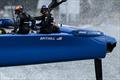 Damage after a collision between USA SailGP Team and Spain SailGP Team on Race Day 2 of San Francisco SailGP, Season 2