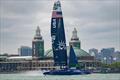 USA SailGP Team helmed by Jimmy Spithill sail past Navy Pier - SailGP - Season 4 - SailGP USA © Bob Martin/SailGP