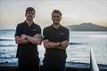 Peter Burling and Blair Tuke co-founders of Live Ocean, with a small part of the inner Hauraki Gulf in the background © Live Ocean