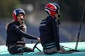 Martine Grael, interim driver of United States SailGP Team, alongside Michael Menninger, wing trimmer  of the US SailGP team - Switzerland Sail Grand Prix - September 2026 