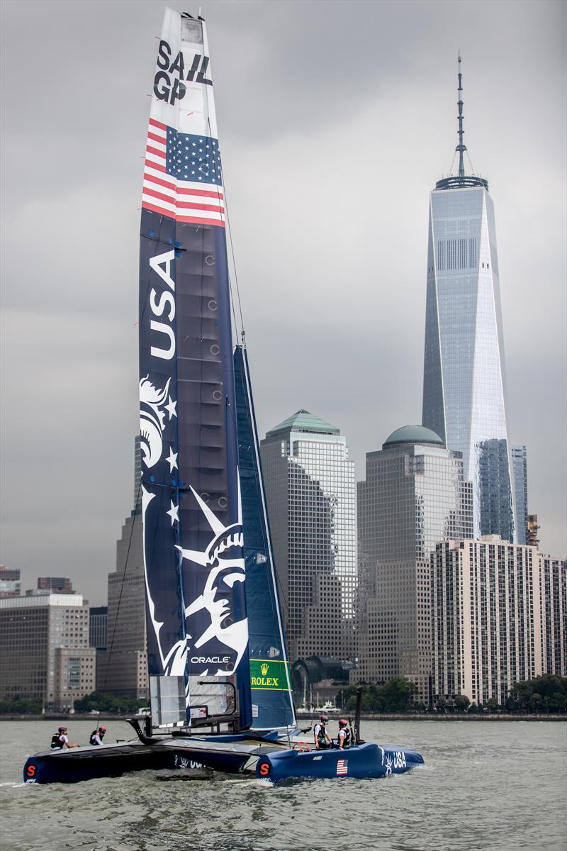 U.S. SailGP Team showcases 'Lady Liberty' on the Hudson photo copyright Matt Knighton / SailGP taken at  and featuring the F50 class