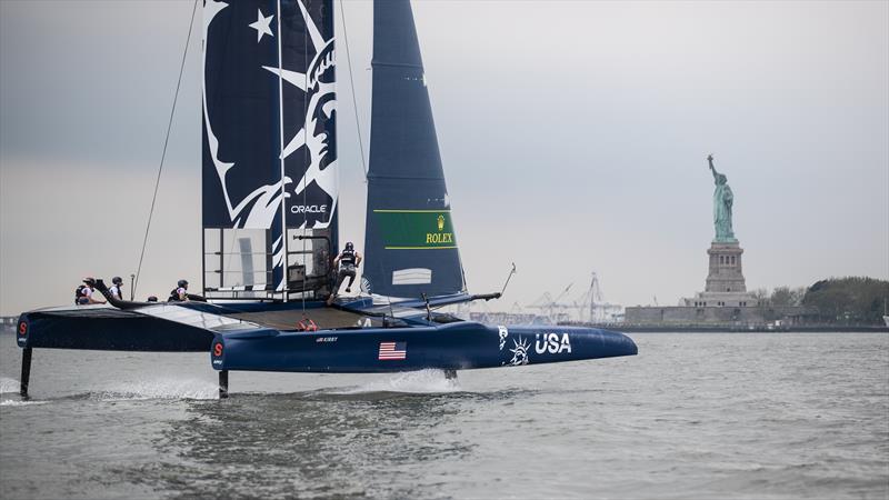 Rome Kirby's United States SailGP team prepares on the Hudson ahead of the New York SailGP - photo © Matt Knighton / SailGP