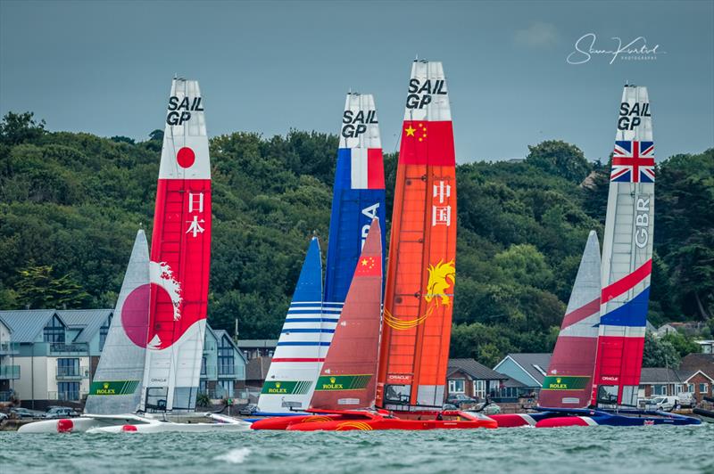 Cowes SailGP practise racing on Thursday evening - photo © Sam Kurtul / www.worldofthelens.co.uk